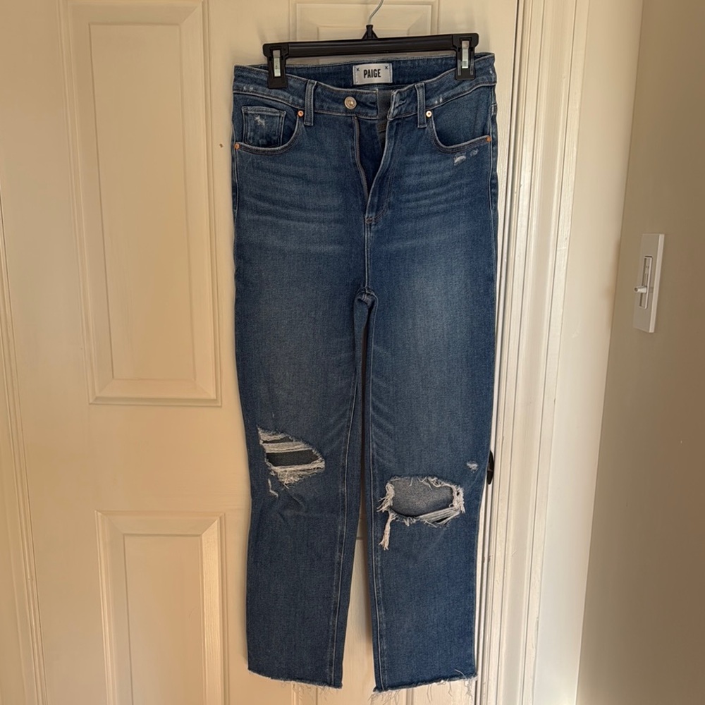 Paige Distressed Blue Jeans